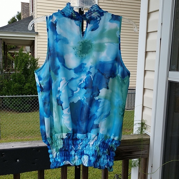 Sleeveless Fancy Sheer TOP Small New Directions - Picture 5 of 8